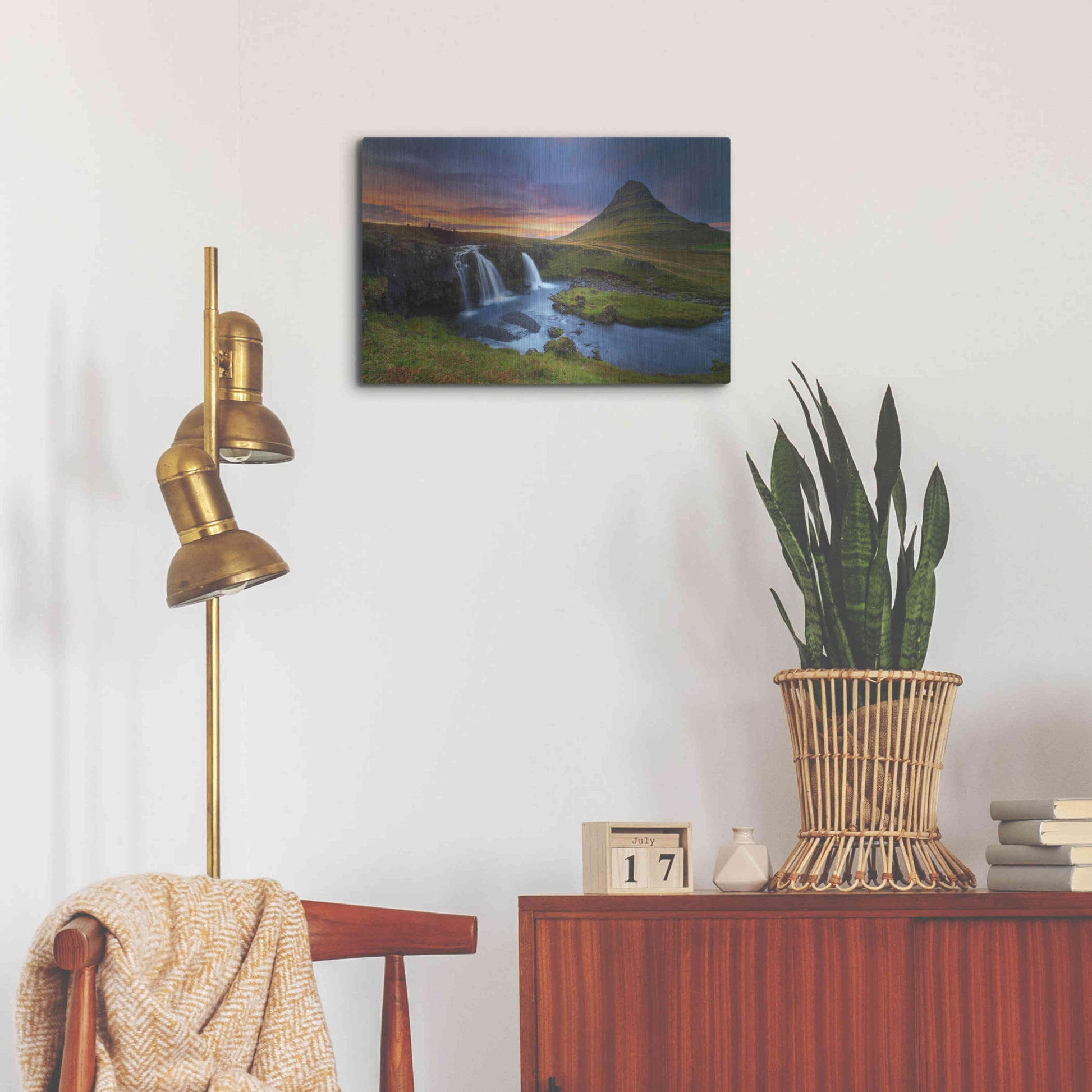 Luxe Metal Art 'Kirkjufell' by Everlook Photography, Metal Wall Art,24x16