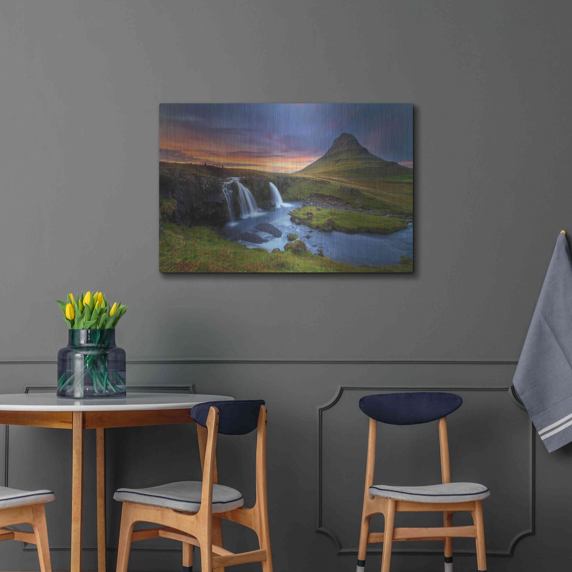 Luxe Metal Art 'Kirkjufell' by Everlook Photography, Metal Wall Art,36x24