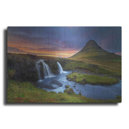 Luxe Metal Art 'Kirkjufell' by Everlook Photography, Metal Wall Art