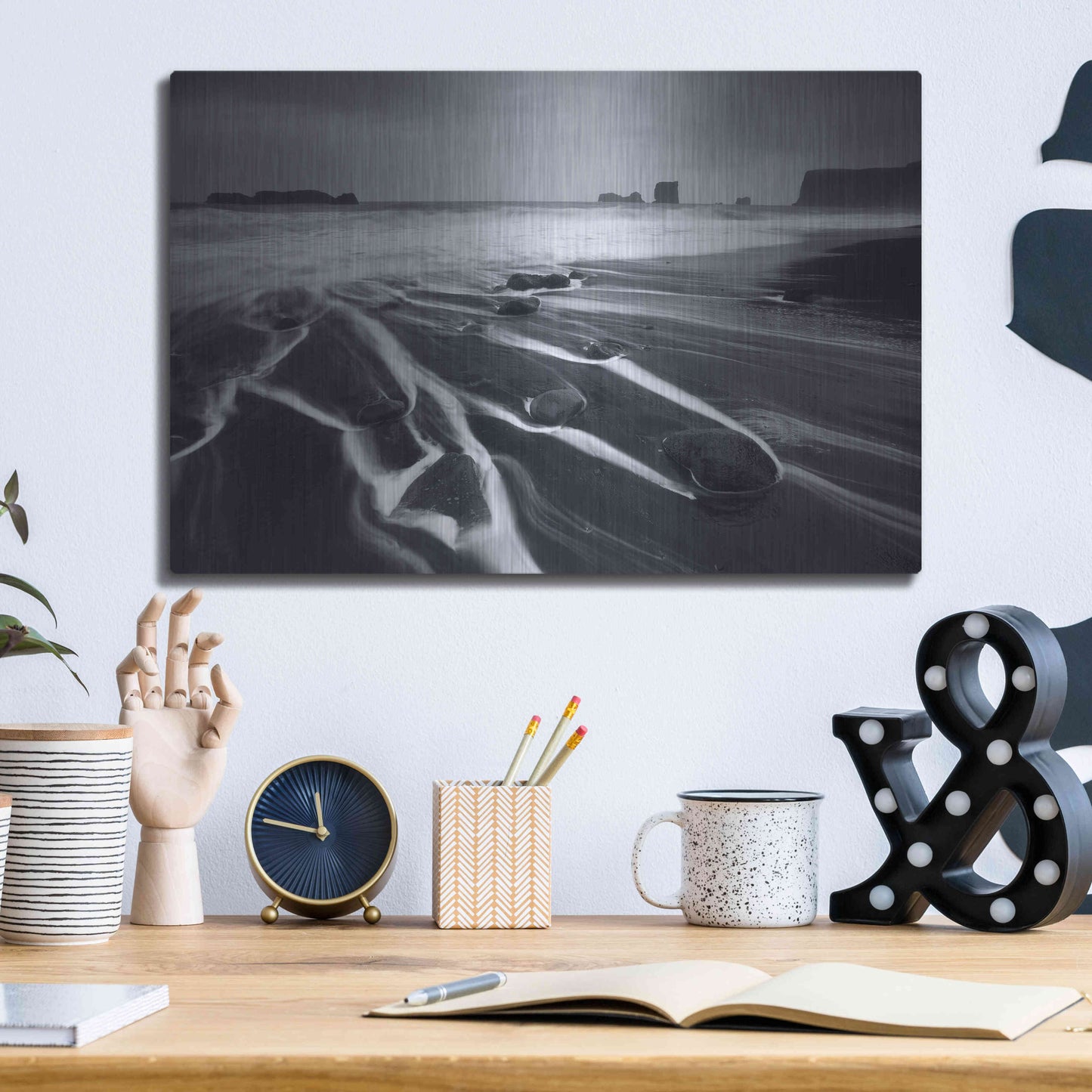 Luxe Metal Art 'Kirkjufjara' by Everlook Photography, Metal Wall Art,16x12