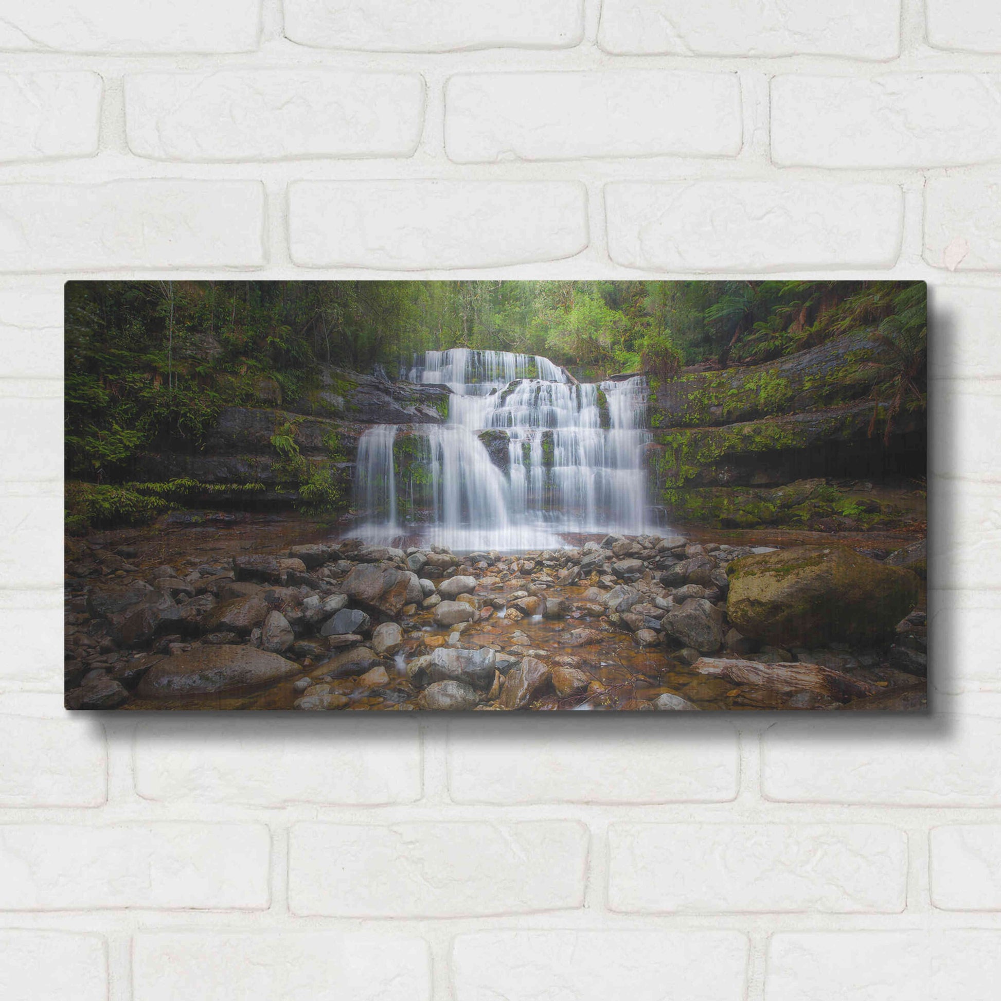 Luxe Metal Art 'Liffey Falls' by Everlook Photography, Metal Wall Art,24x12