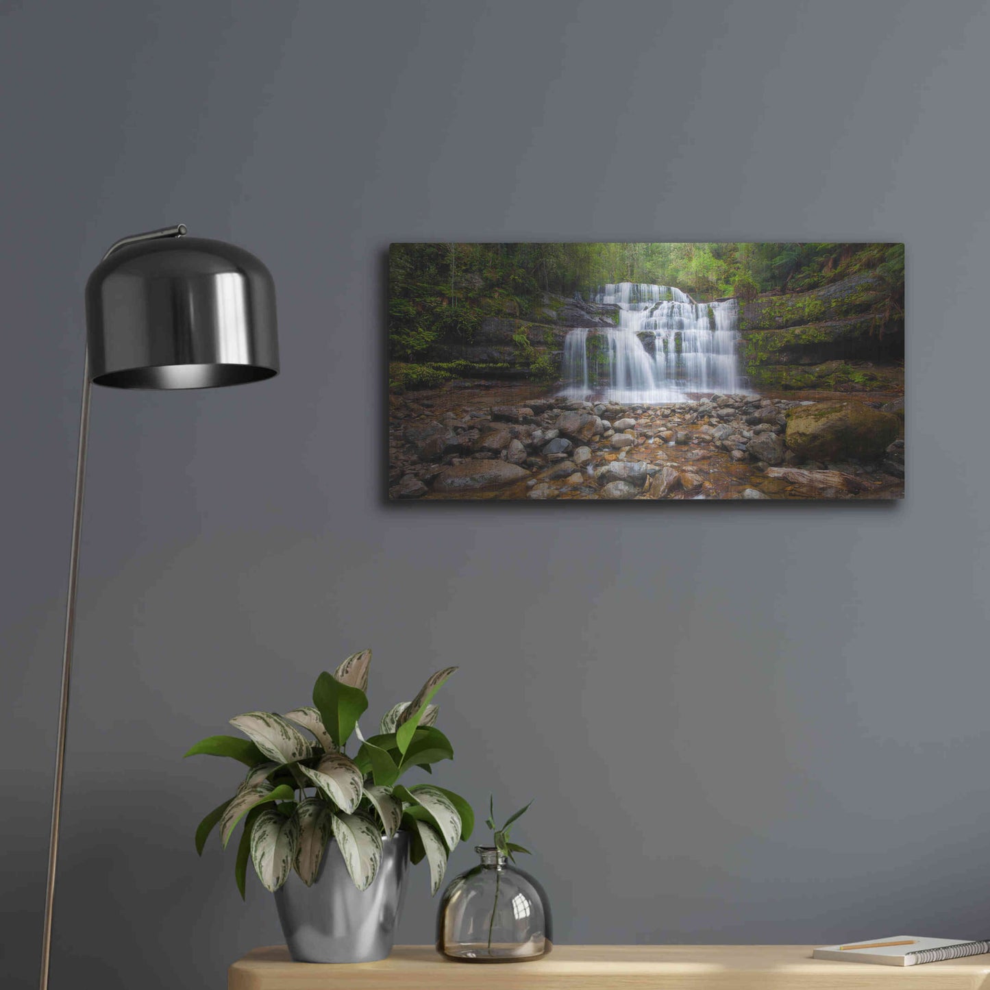 Luxe Metal Art 'Liffey Falls' by Everlook Photography, Metal Wall Art,24x12