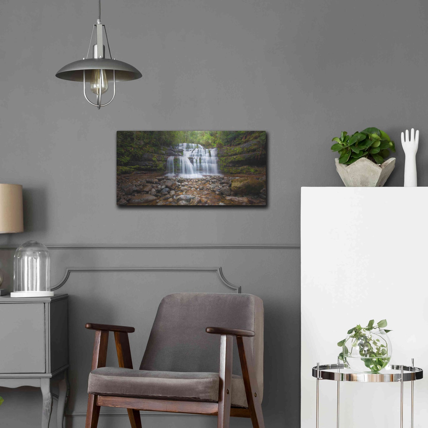 Luxe Metal Art 'Liffey Falls' by Everlook Photography, Metal Wall Art,24x12