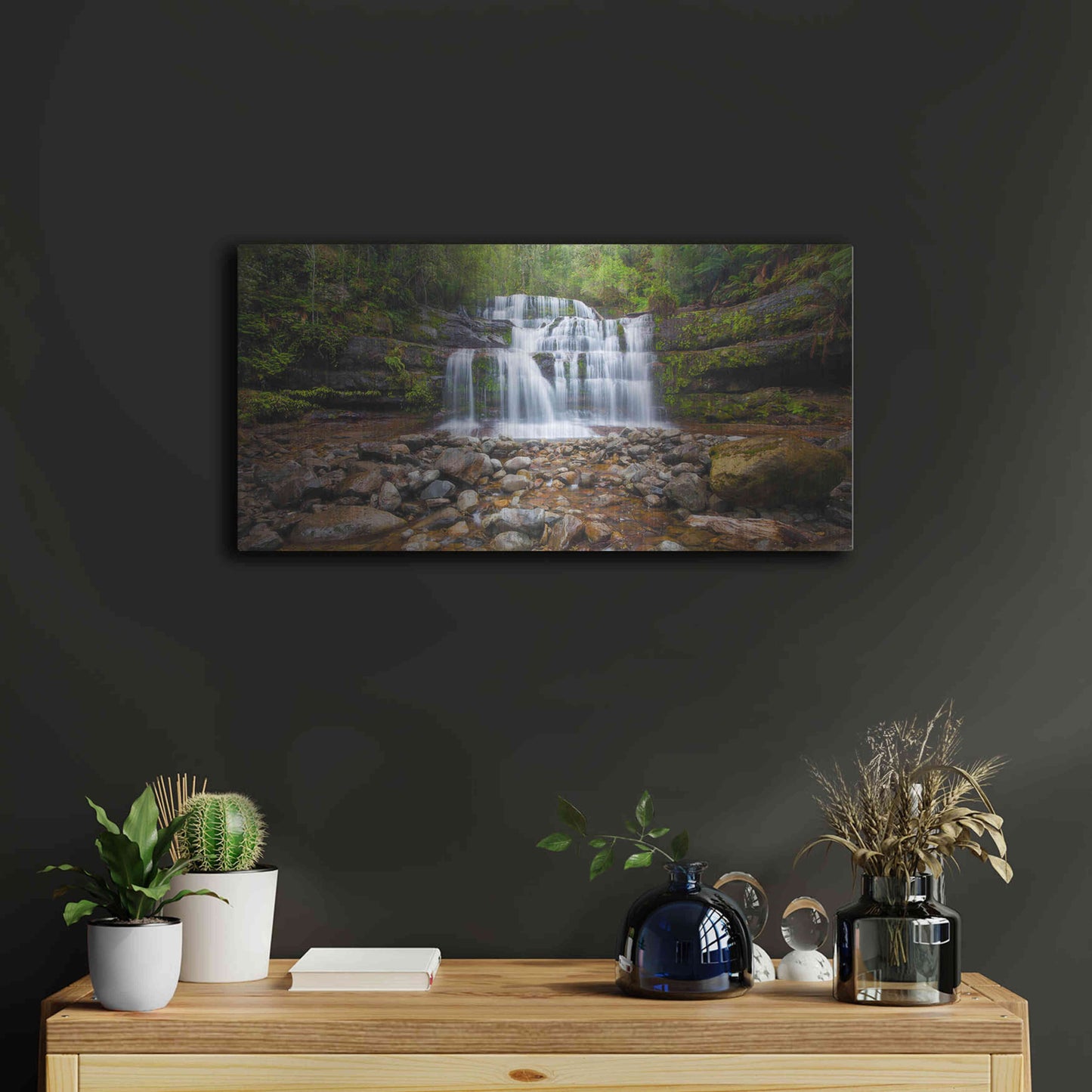 Luxe Metal Art 'Liffey Falls' by Everlook Photography, Metal Wall Art,24x12