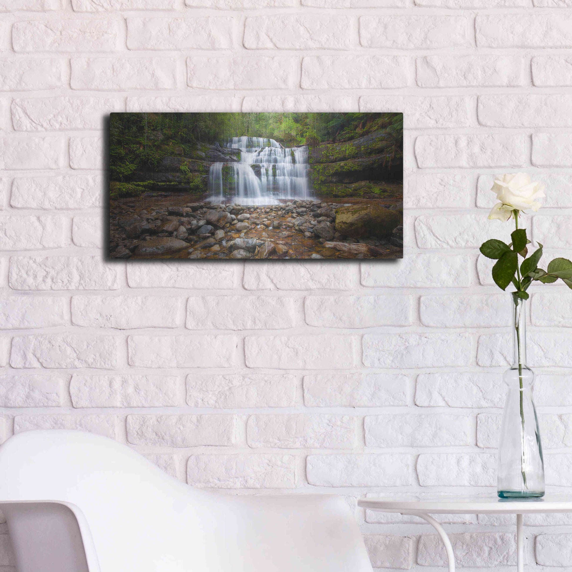 Luxe Metal Art 'Liffey Falls' by Everlook Photography, Metal Wall Art,24x12