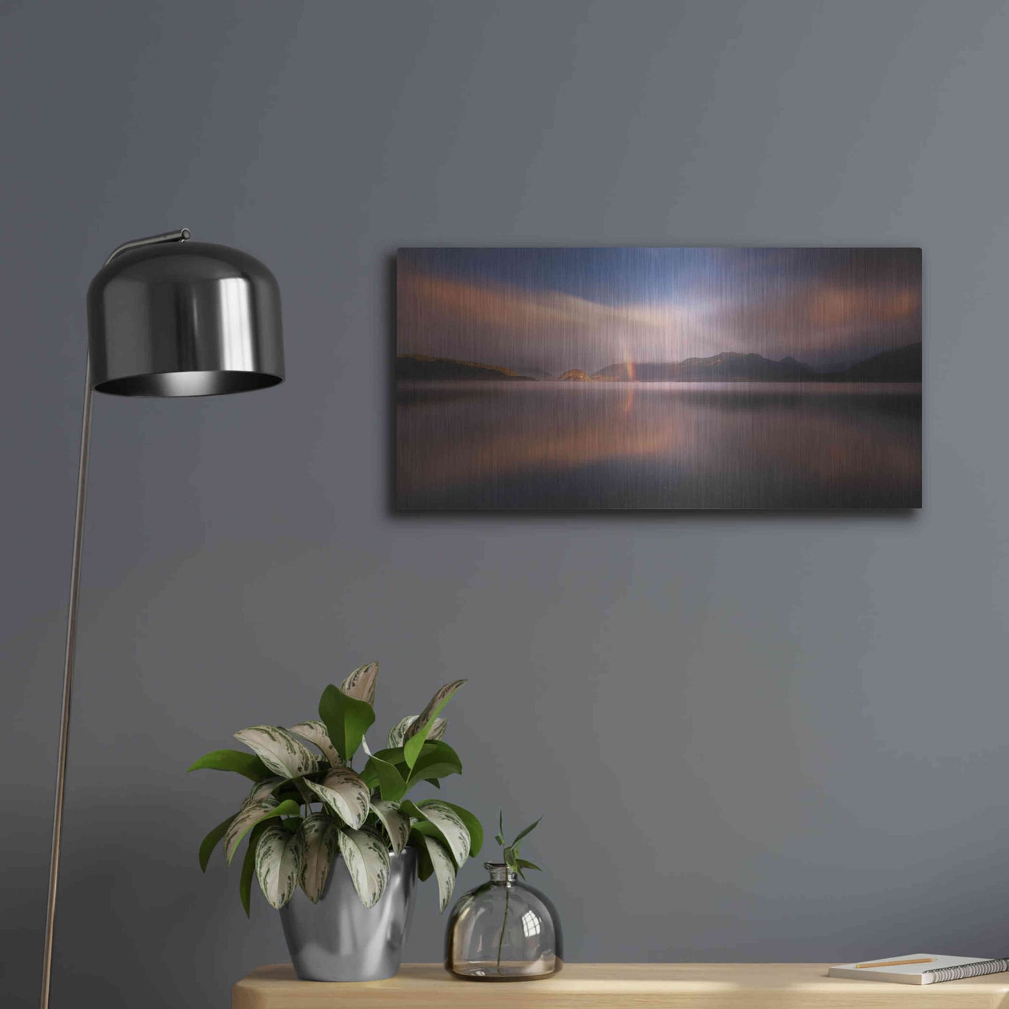 Luxe Metal Art 'Manapouri' by Everlook Photography, Metal Wall Art,24x12