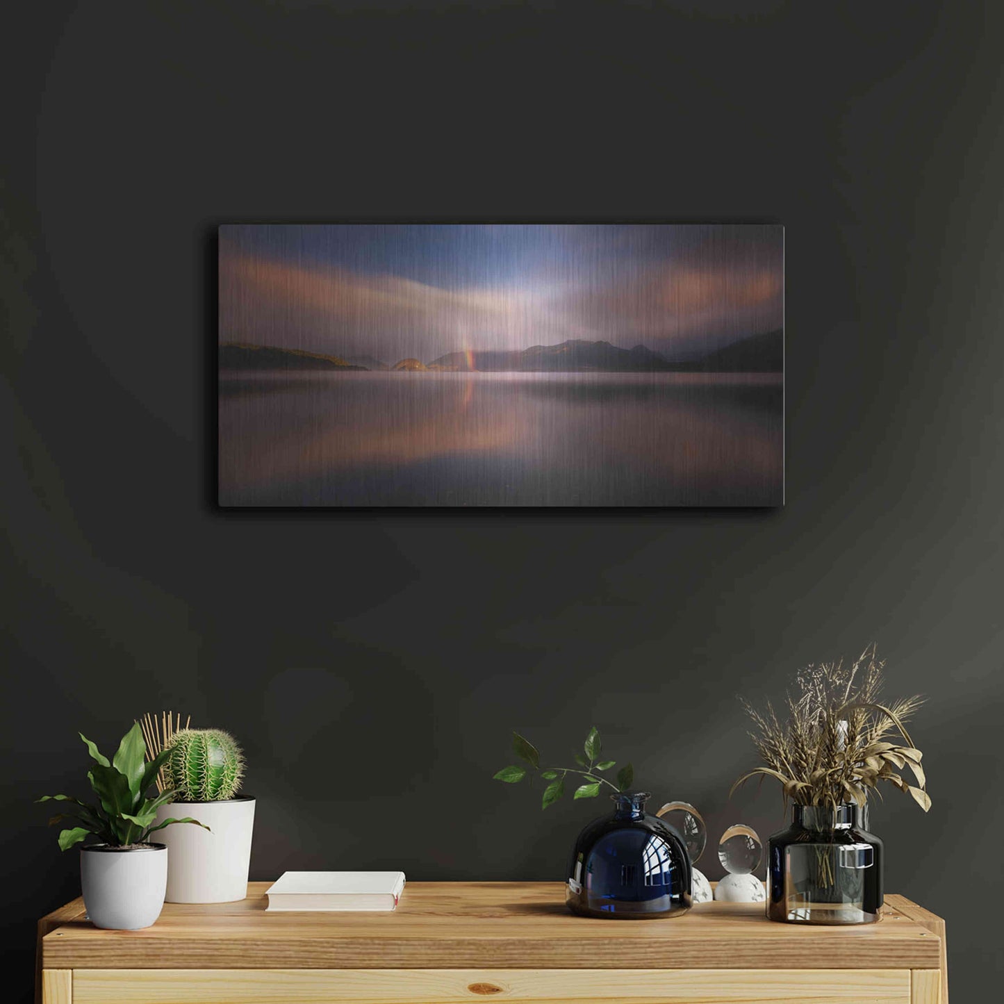 Luxe Metal Art 'Manapouri' by Everlook Photography, Metal Wall Art,24x12