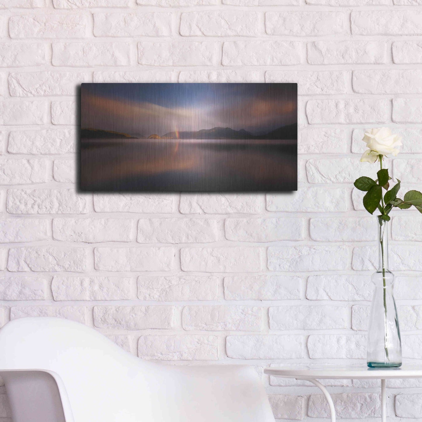 Luxe Metal Art 'Manapouri' by Everlook Photography, Metal Wall Art,24x12