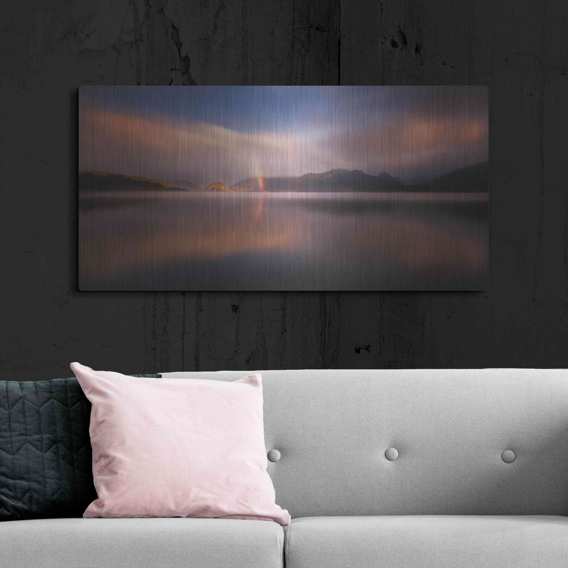 Luxe Metal Art 'Manapouri' by Everlook Photography, Metal Wall Art,48x24