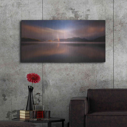 Luxe Metal Art 'Manapouri' by Everlook Photography, Metal Wall Art,48x24