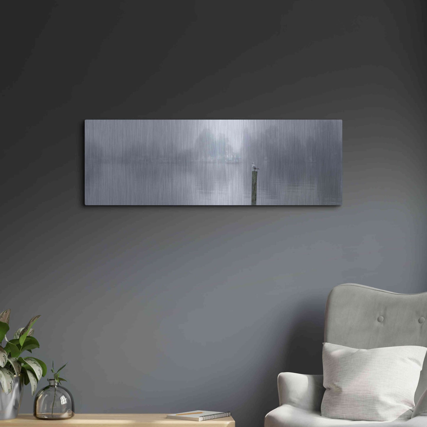 Luxe Metal Art 'Mannum Ferry' by Everlook Photography, Metal Wall Art,36x12