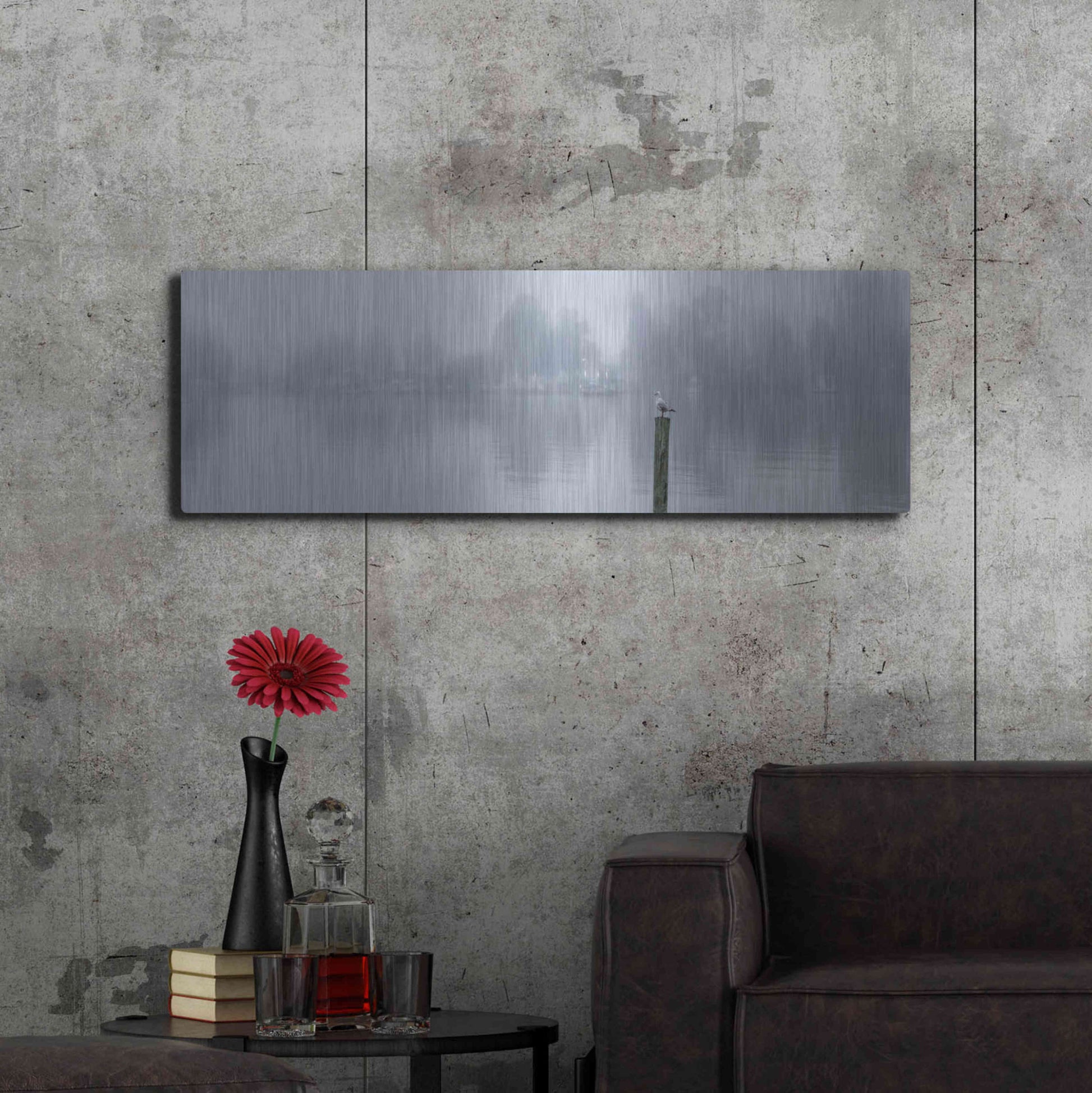 Luxe Metal Art 'Mannum Ferry' by Everlook Photography, Metal Wall Art,48x16