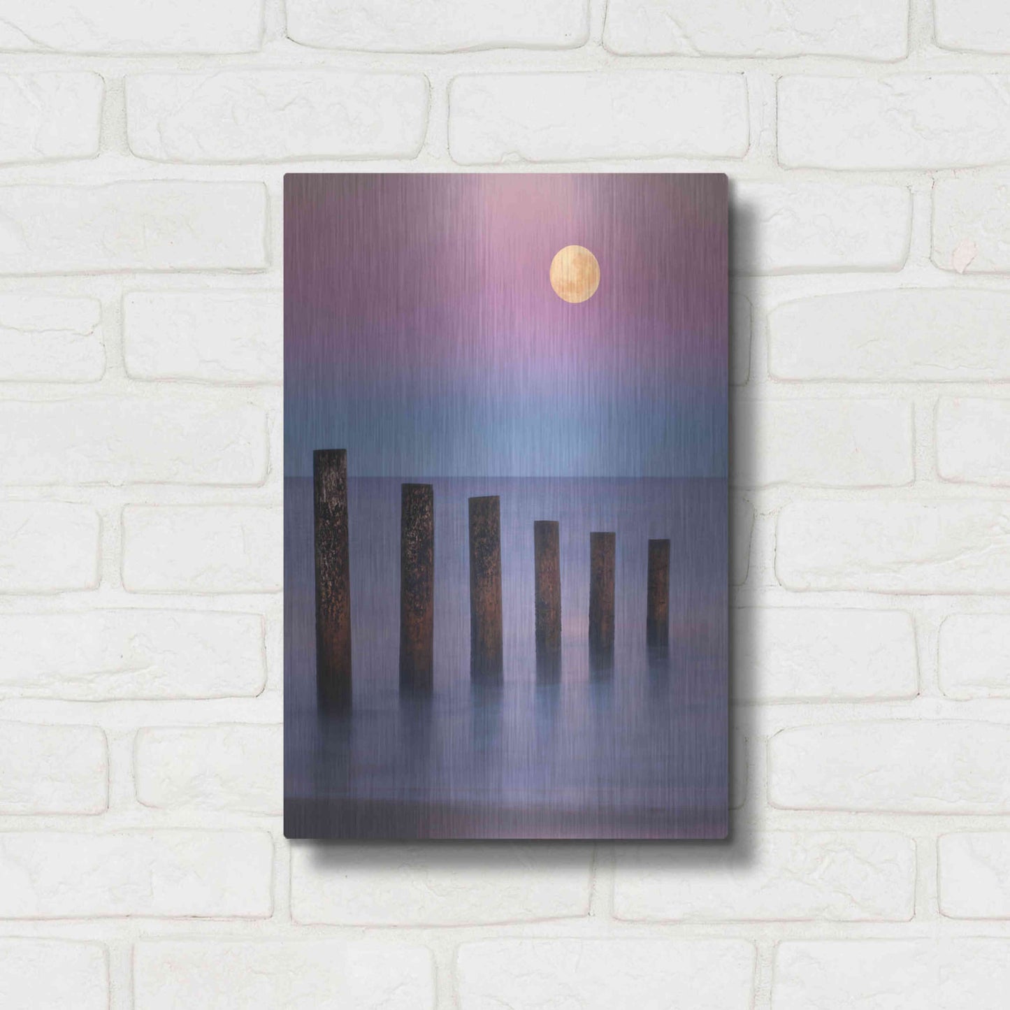 Luxe Metal Art 'Moana Moon' by Everlook Photography, Metal Wall Art,12x16