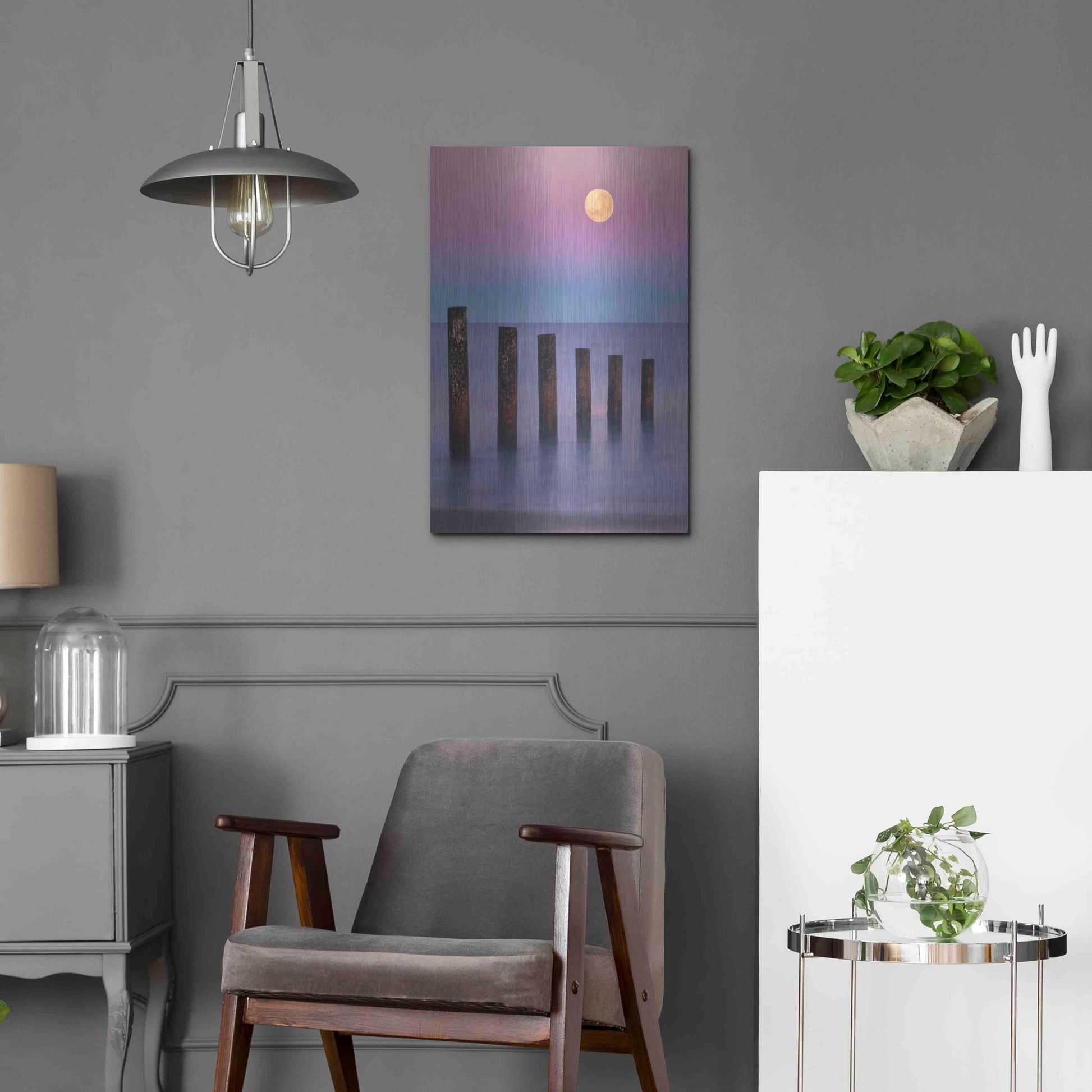 Luxe Metal Art 'Moana Moon' by Everlook Photography, Metal Wall Art,16x24