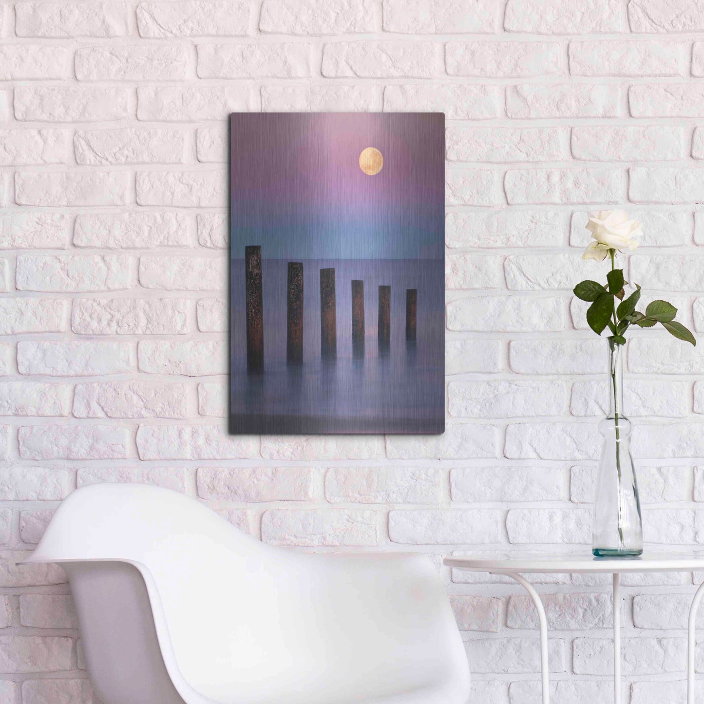 Luxe Metal Art 'Moana Moon' by Everlook Photography, Metal Wall Art,16x24