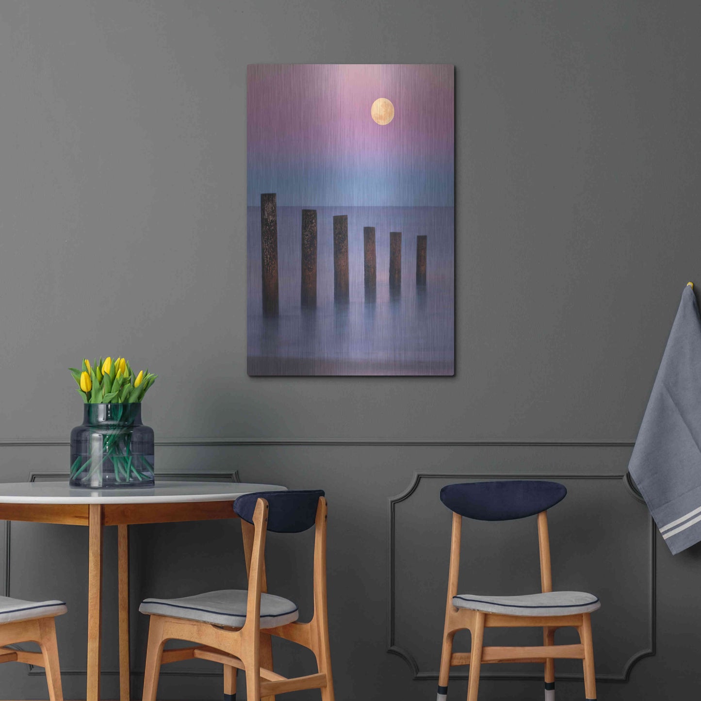 Luxe Metal Art 'Moana Moon' by Everlook Photography, Metal Wall Art,24x36