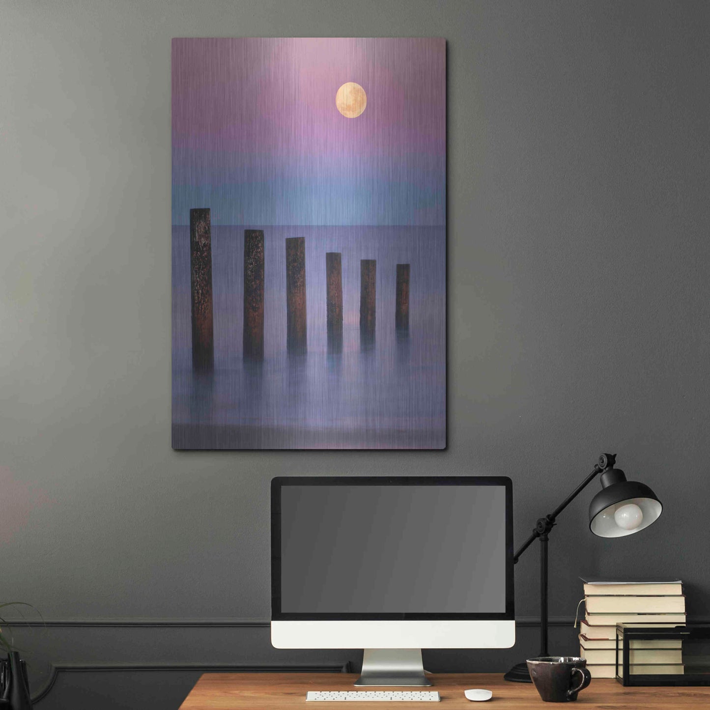 Luxe Metal Art 'Moana Moon' by Everlook Photography, Metal Wall Art,24x36