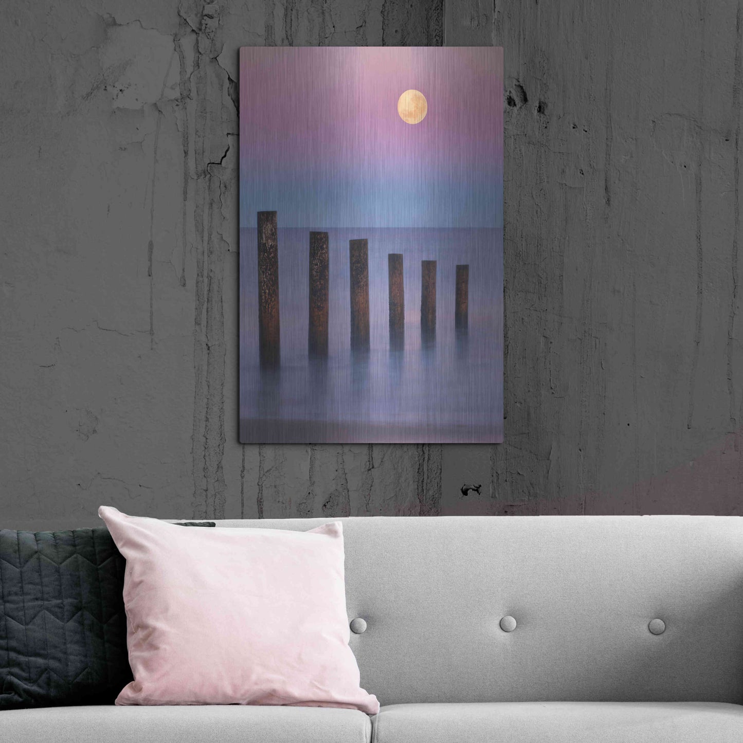Luxe Metal Art 'Moana Moon' by Everlook Photography, Metal Wall Art,24x36