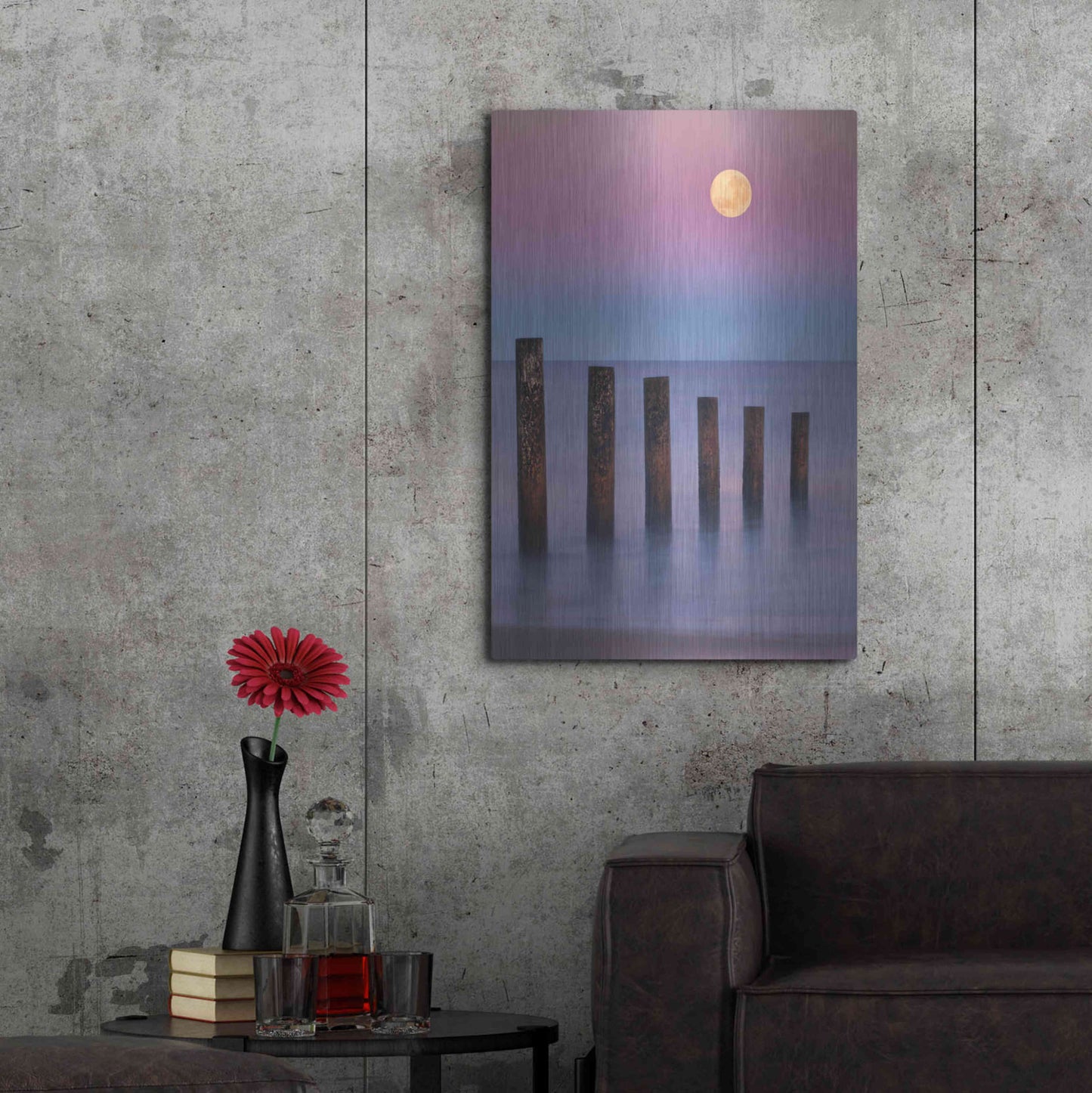 Luxe Metal Art 'Moana Moon' by Everlook Photography, Metal Wall Art,24x36