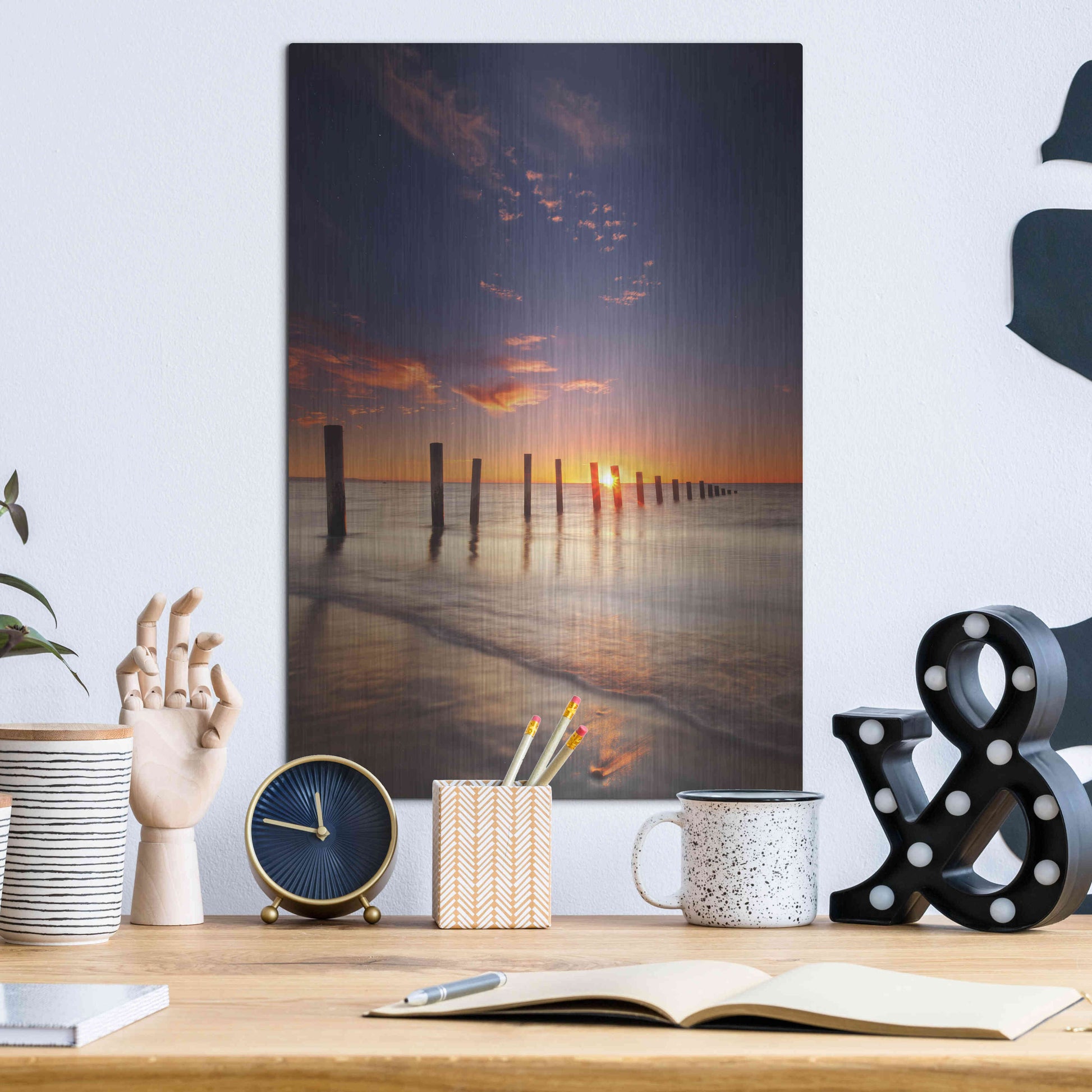 Luxe Metal Art 'Moana' by Everlook Photography, Metal Wall Art,12x16
