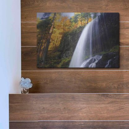 Luxe Metal Art 'Silver Falls' by Everlook Photography, Metal Wall Art,16x12