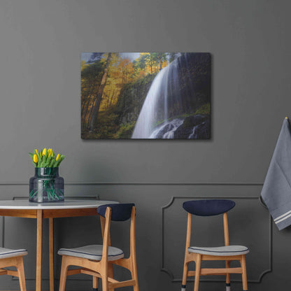 Luxe Metal Art 'Silver Falls' by Everlook Photography, Metal Wall Art,36x24