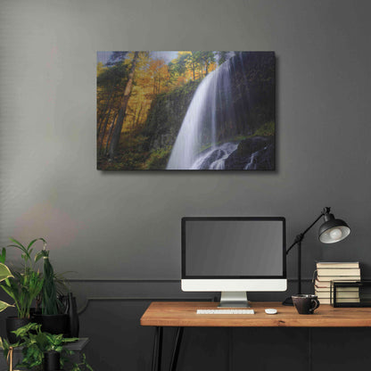 Luxe Metal Art 'Silver Falls' by Everlook Photography, Metal Wall Art,36x24