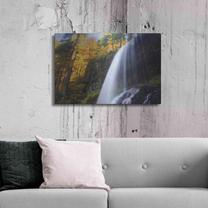 Luxe Metal Art 'Silver Falls' by Everlook Photography, Metal Wall Art,36x24