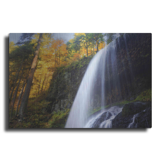 Luxe Metal Art 'Silver Falls' by Everlook Photography, Metal Wall Art