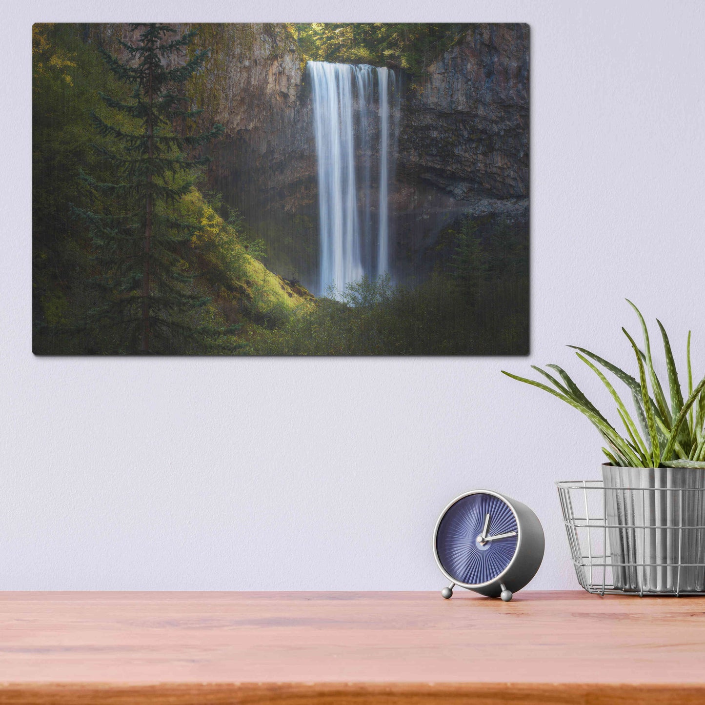 Luxe Metal Art 'Tamanawas falls' by Everlook Photography, Metal Wall Art,16x12