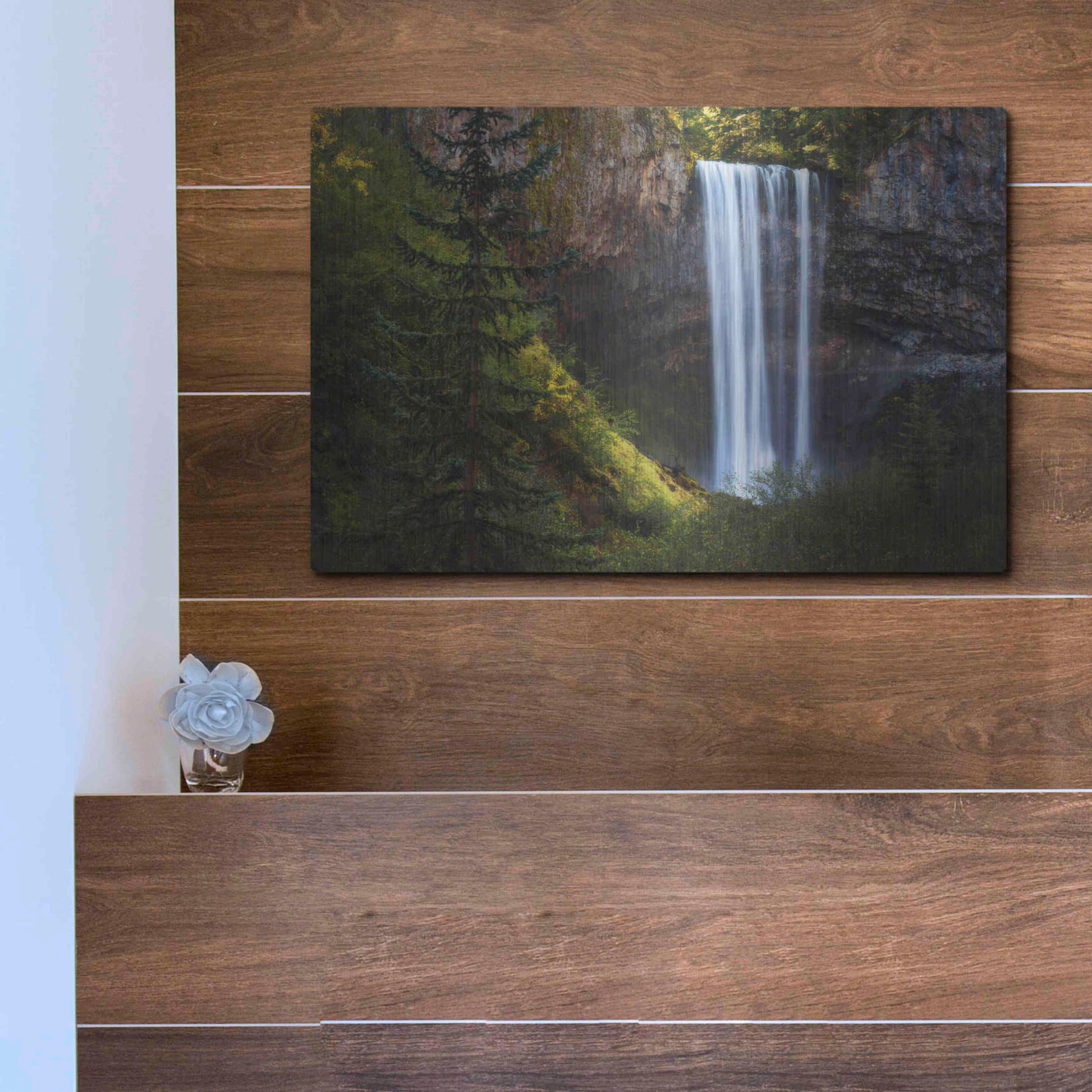 Luxe Metal Art 'Tamanawas falls' by Everlook Photography, Metal Wall Art,16x12