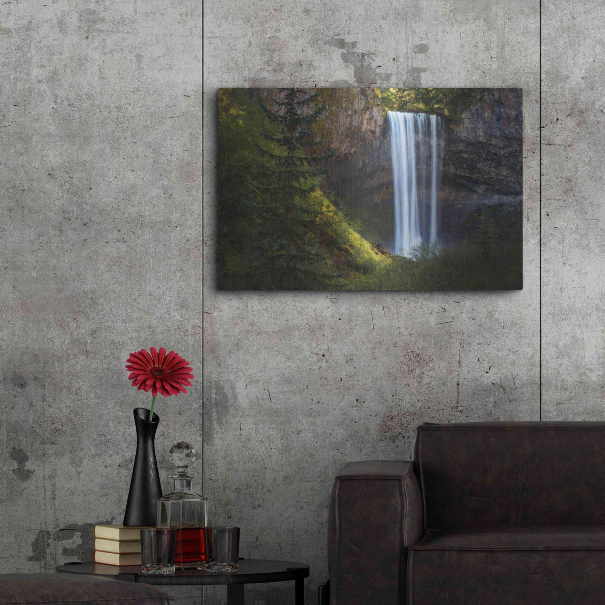 Luxe Metal Art 'Tamanawas falls' by Everlook Photography, Metal Wall Art,36x24