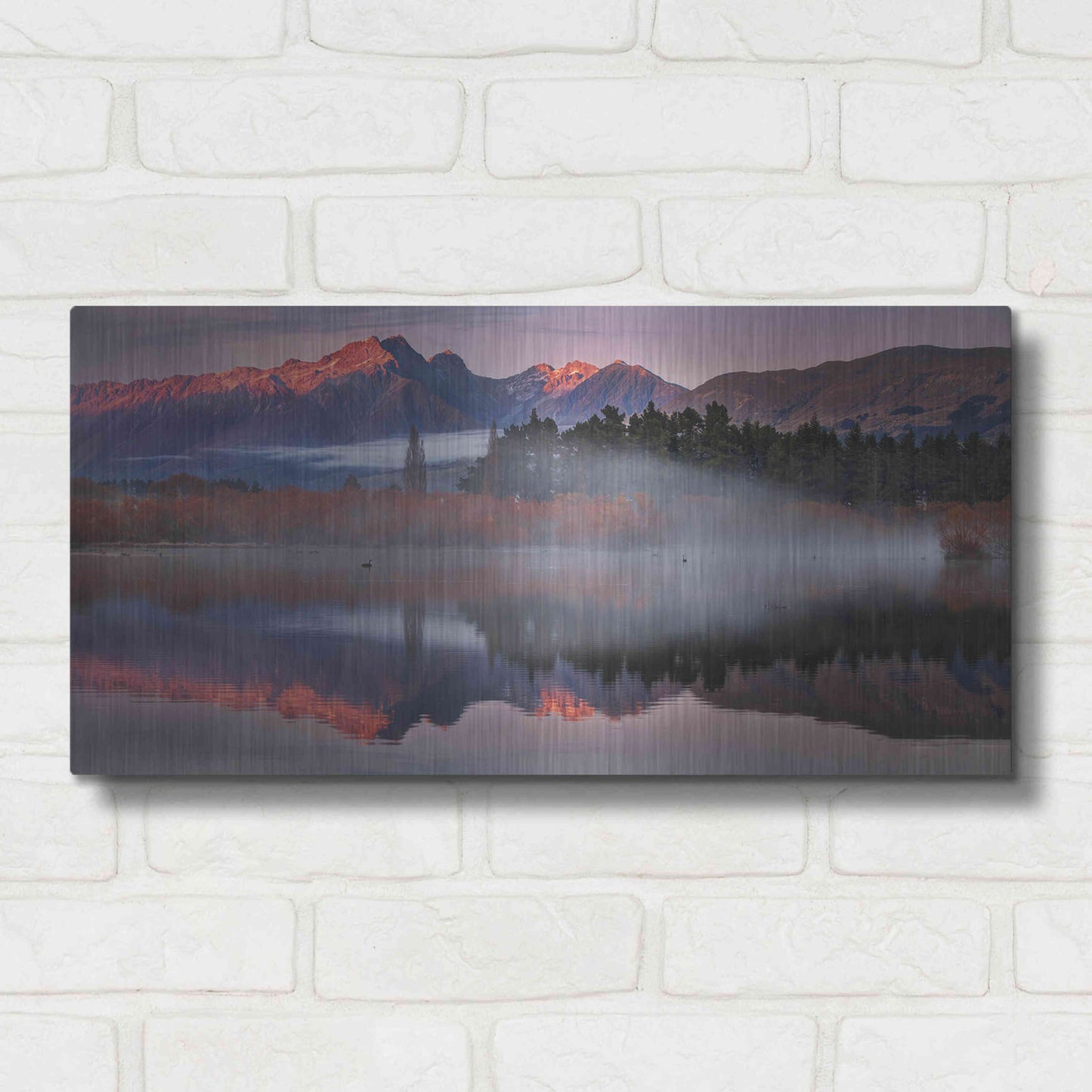 Luxe Metal Art 'Glenorchy Mists' by Everlook Photography, Metal Wall Art,24x12