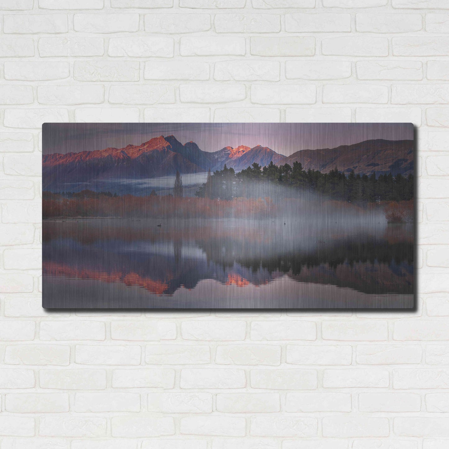 Luxe Metal Art 'Glenorchy Mists' by Everlook Photography, Metal Wall Art,48x24