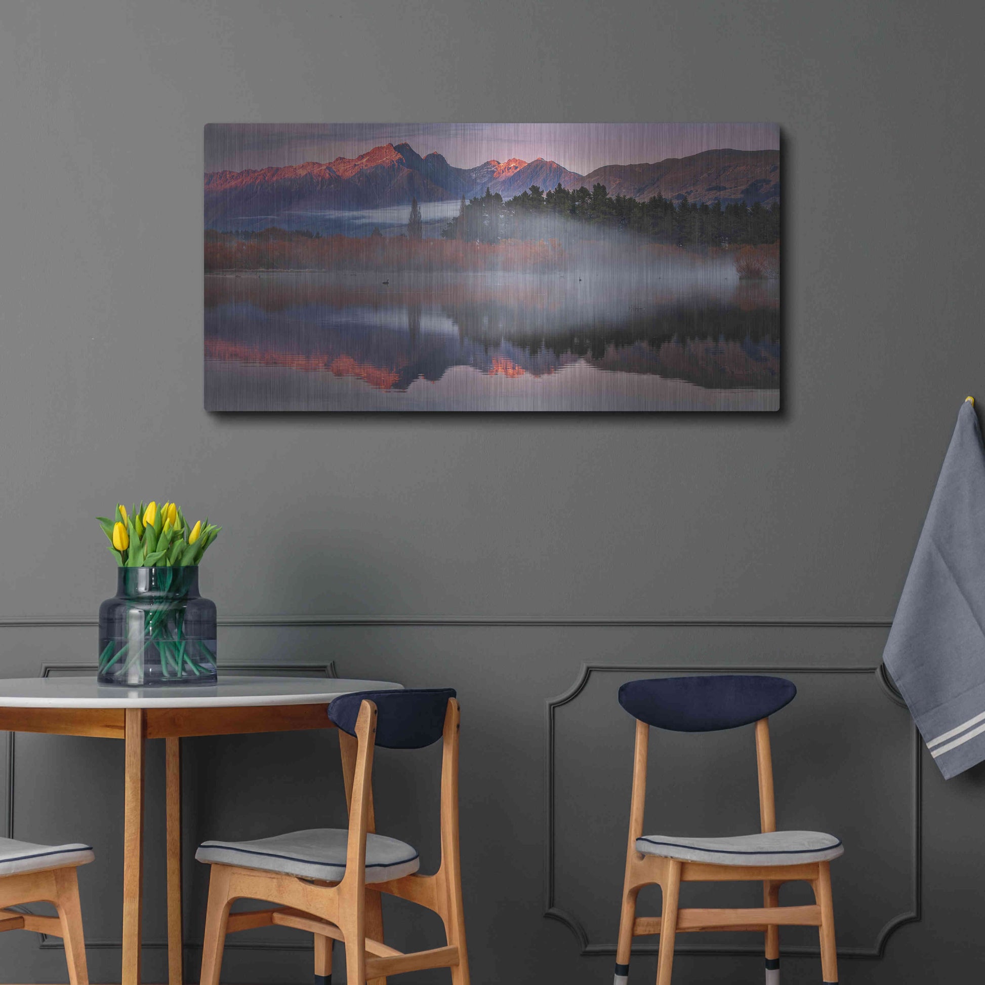 Luxe Metal Art 'Glenorchy Mists' by Everlook Photography, Metal Wall Art,48x24