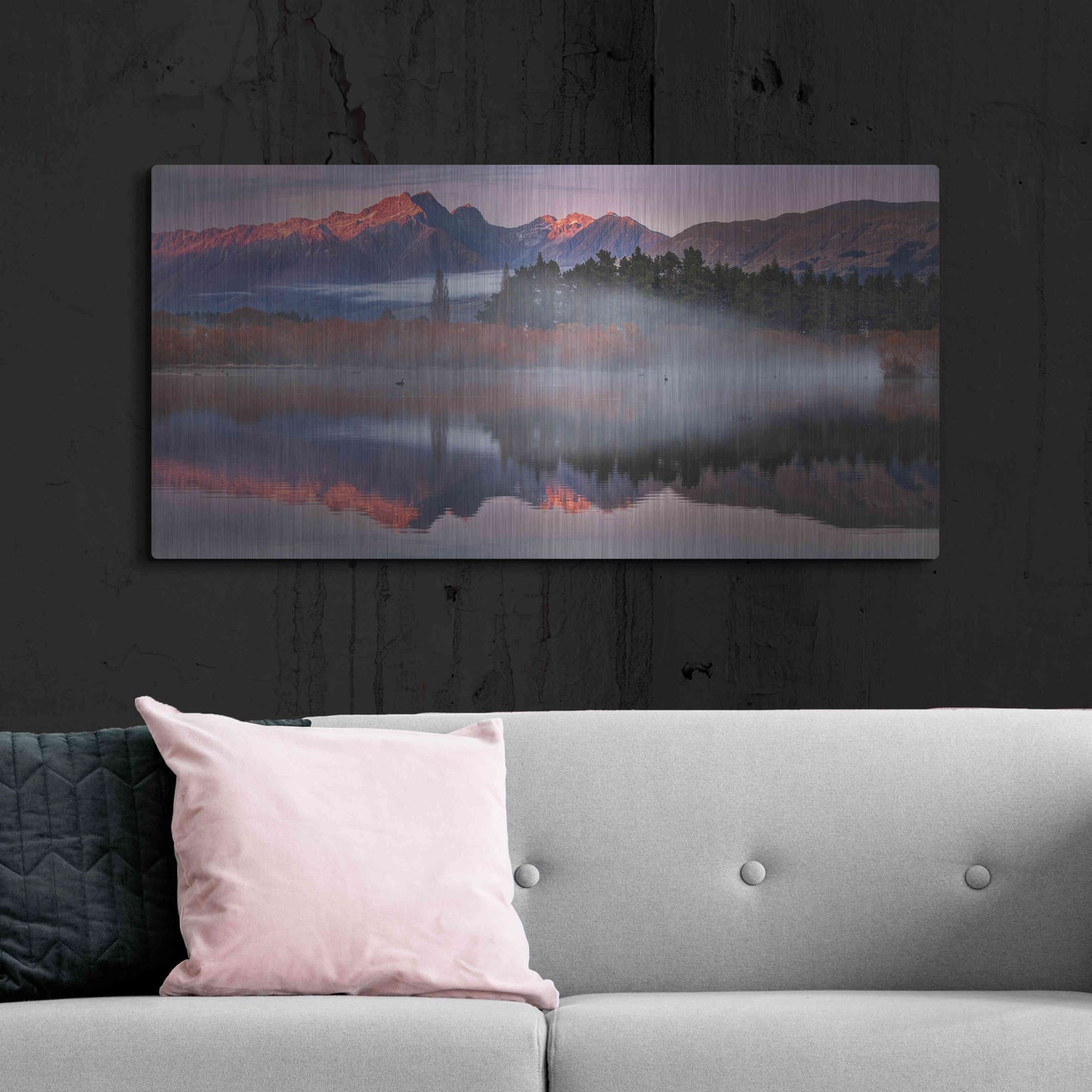 Luxe Metal Art 'Glenorchy Mists' by Everlook Photography, Metal Wall Art,48x24