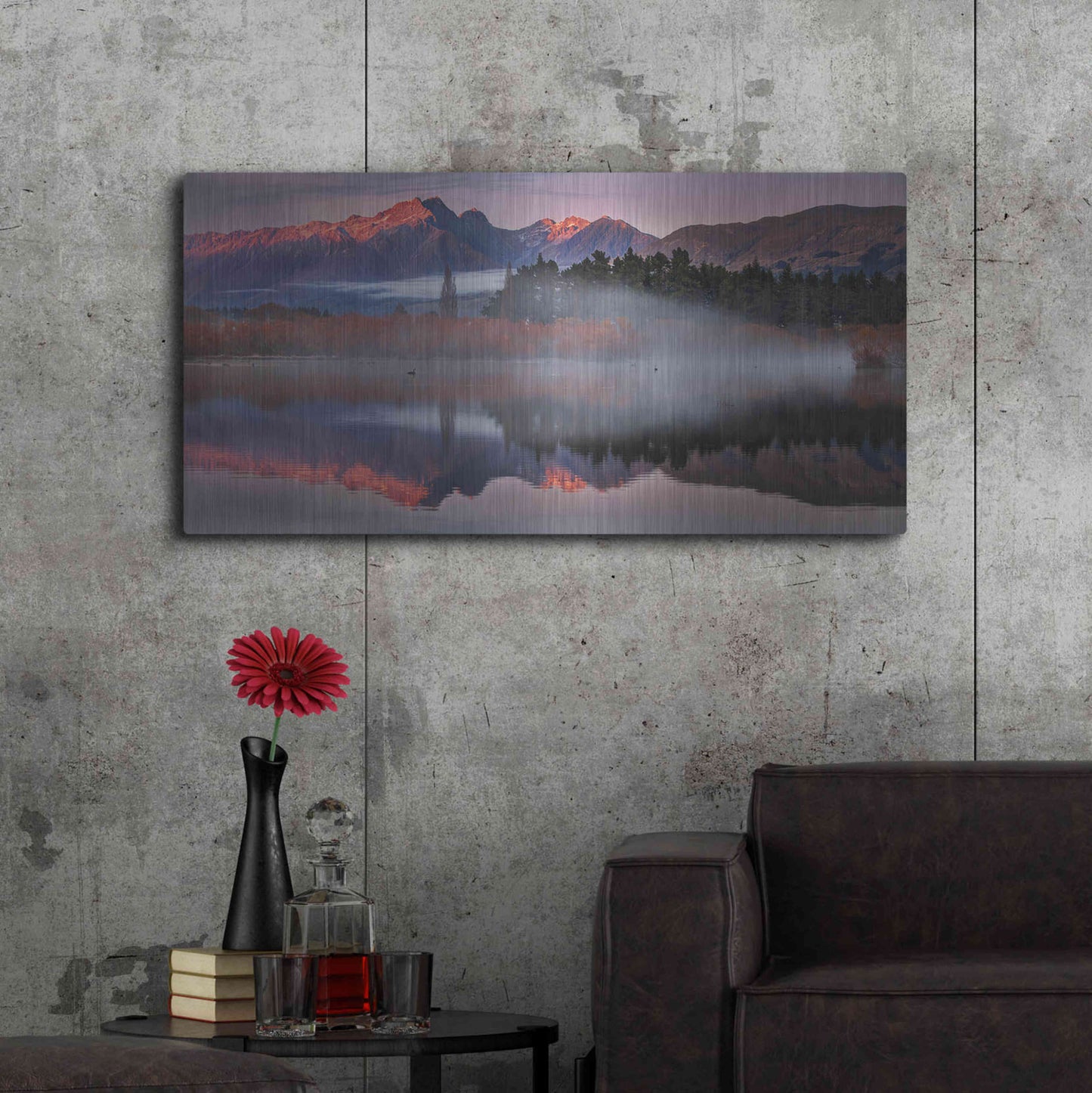 Luxe Metal Art 'Glenorchy Mists' by Everlook Photography, Metal Wall Art,48x24