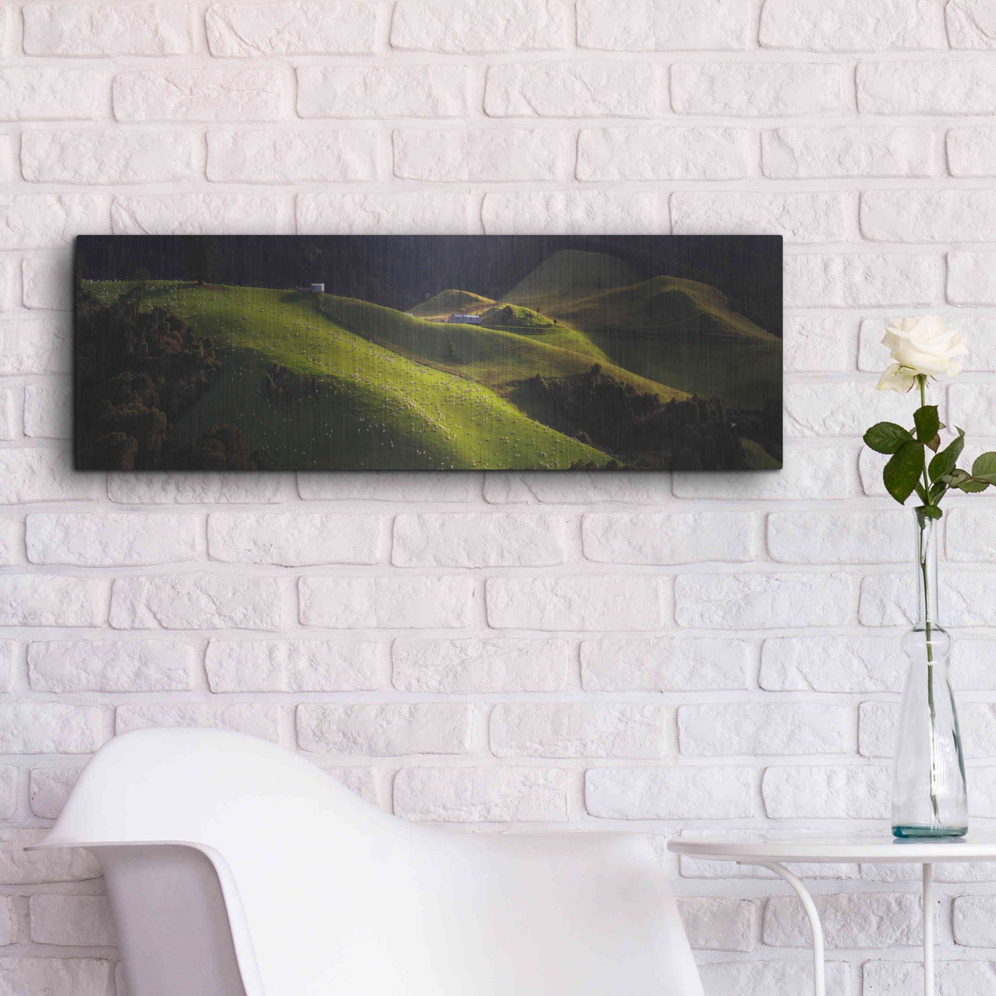 Luxe Metal Art 'Catlins' by Everlook Photography, Metal Wall Art,36x12