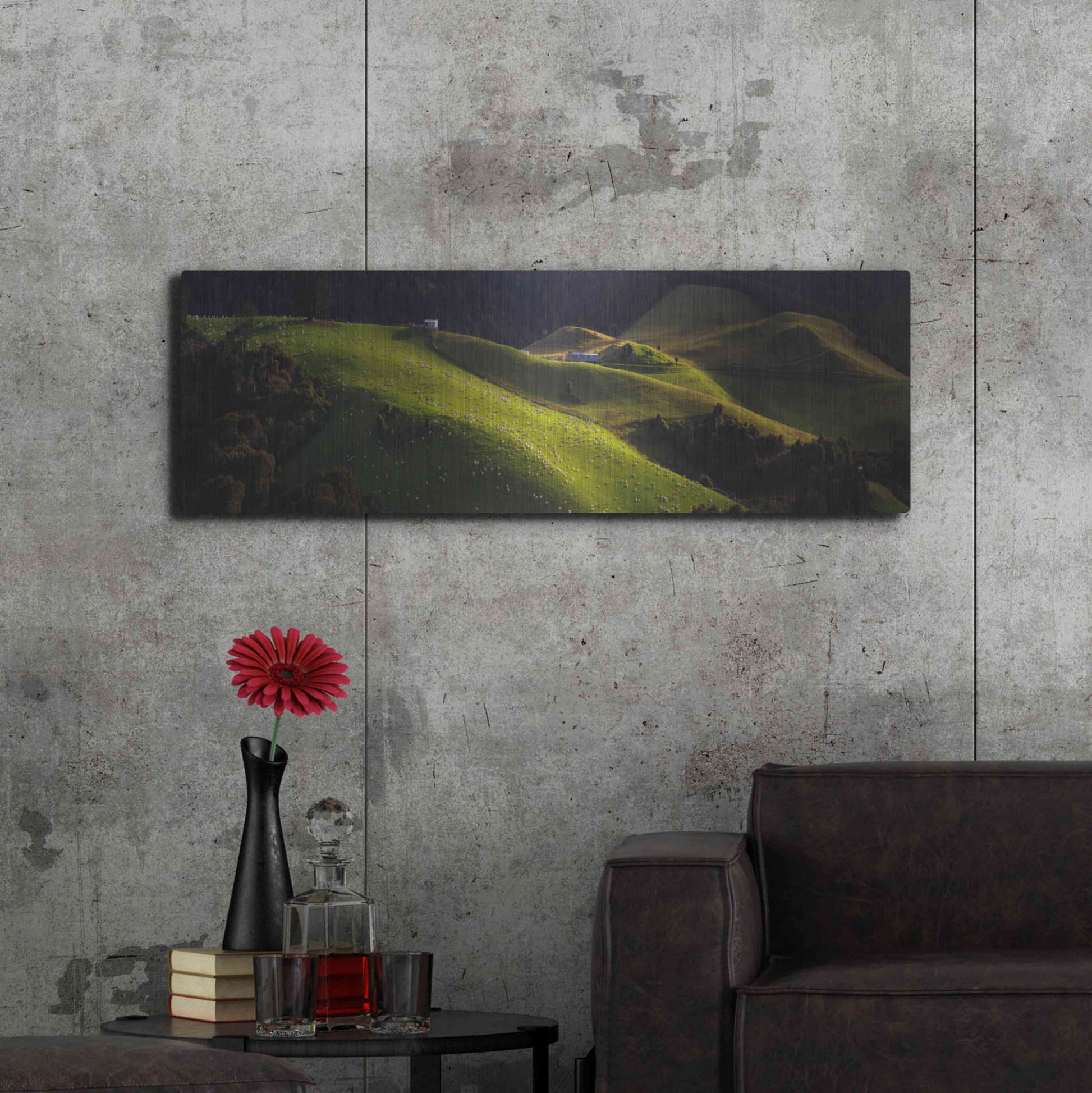 Luxe Metal Art 'Catlins' by Everlook Photography, Metal Wall Art,48x16