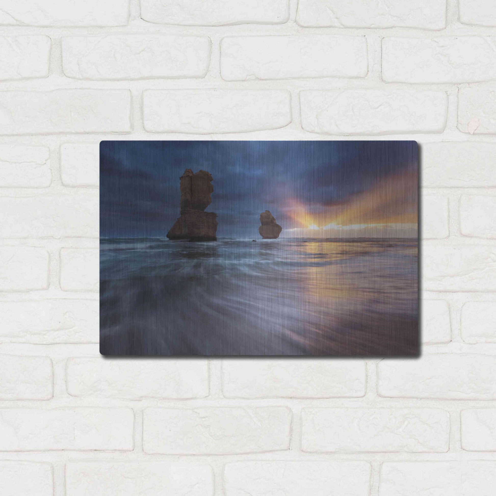 Luxe Metal Art 'Gibsons Steps' by Everlook Photography, Metal Wall Art,16x12