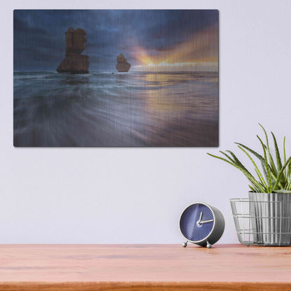 Luxe Metal Art 'Gibsons Steps' by Everlook Photography, Metal Wall Art,16x12