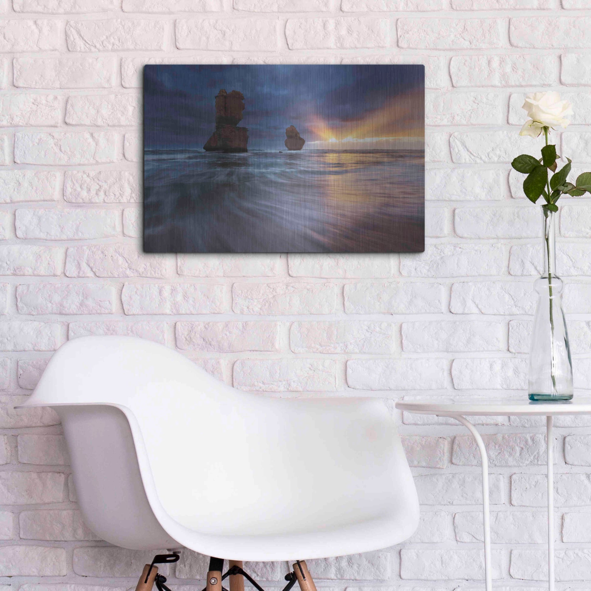 Luxe Metal Art 'Gibsons Steps' by Everlook Photography, Metal Wall Art,24x16