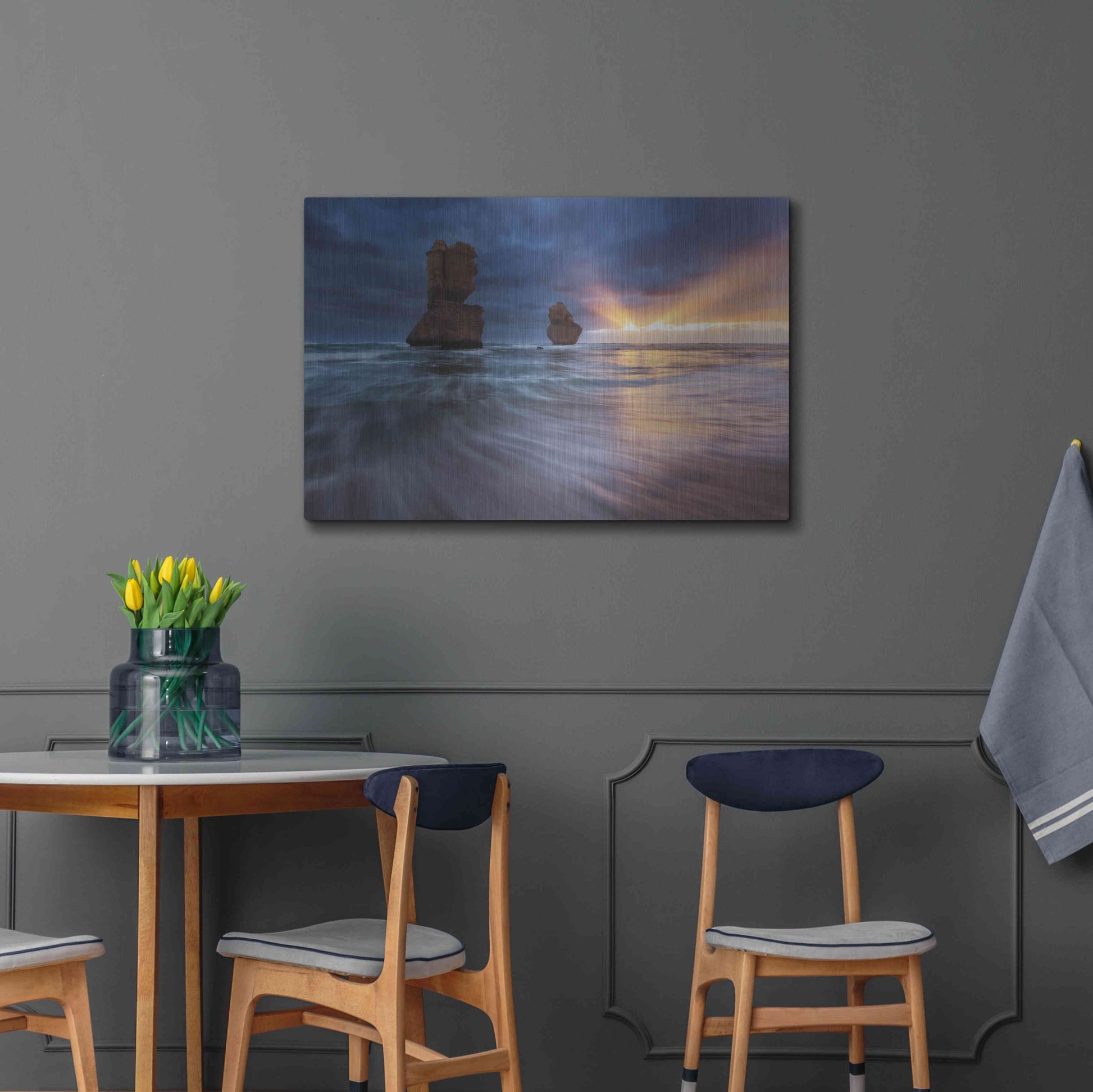 Luxe Metal Art 'Gibsons Steps' by Everlook Photography, Metal Wall Art,36x24