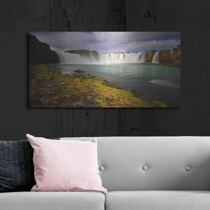 Luxe Metal Art 'Godafoss' by Everlook Photography, Metal Wall Art,48x24