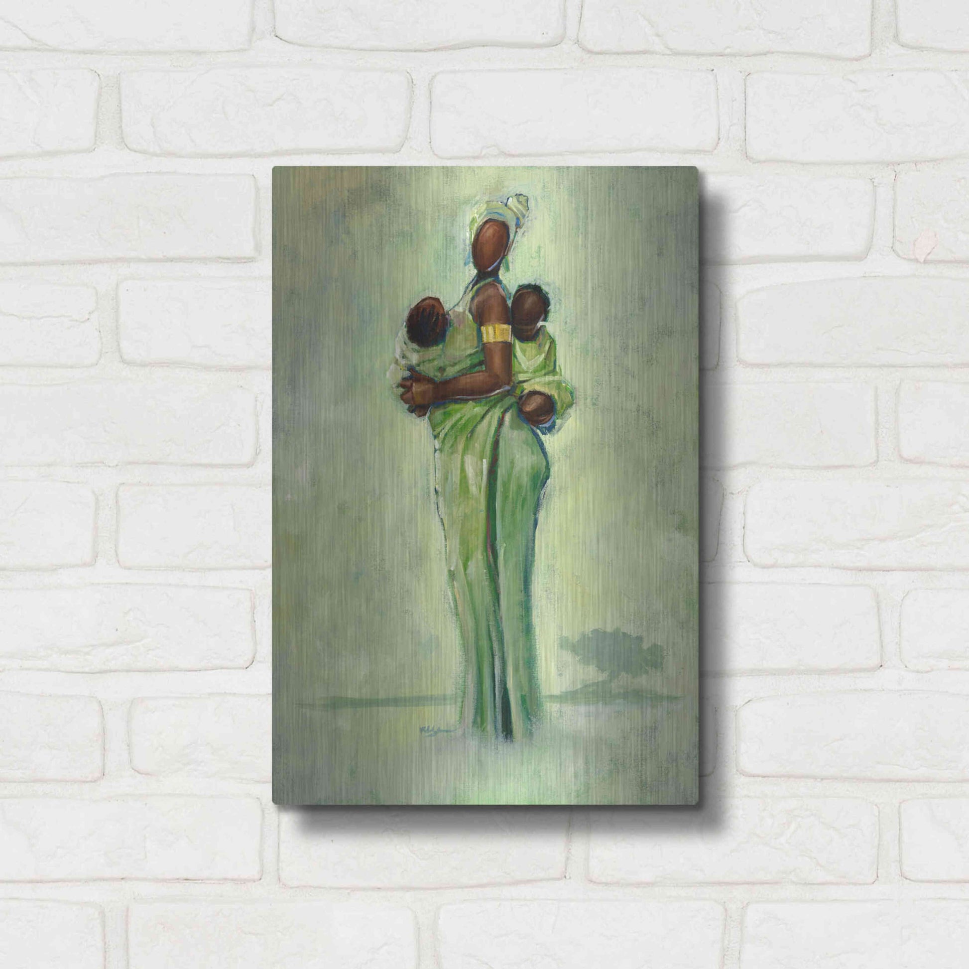 Luxe Metal Art 'Raising Two Nations' by Robert Jackson, Metal Wall Art,12x16