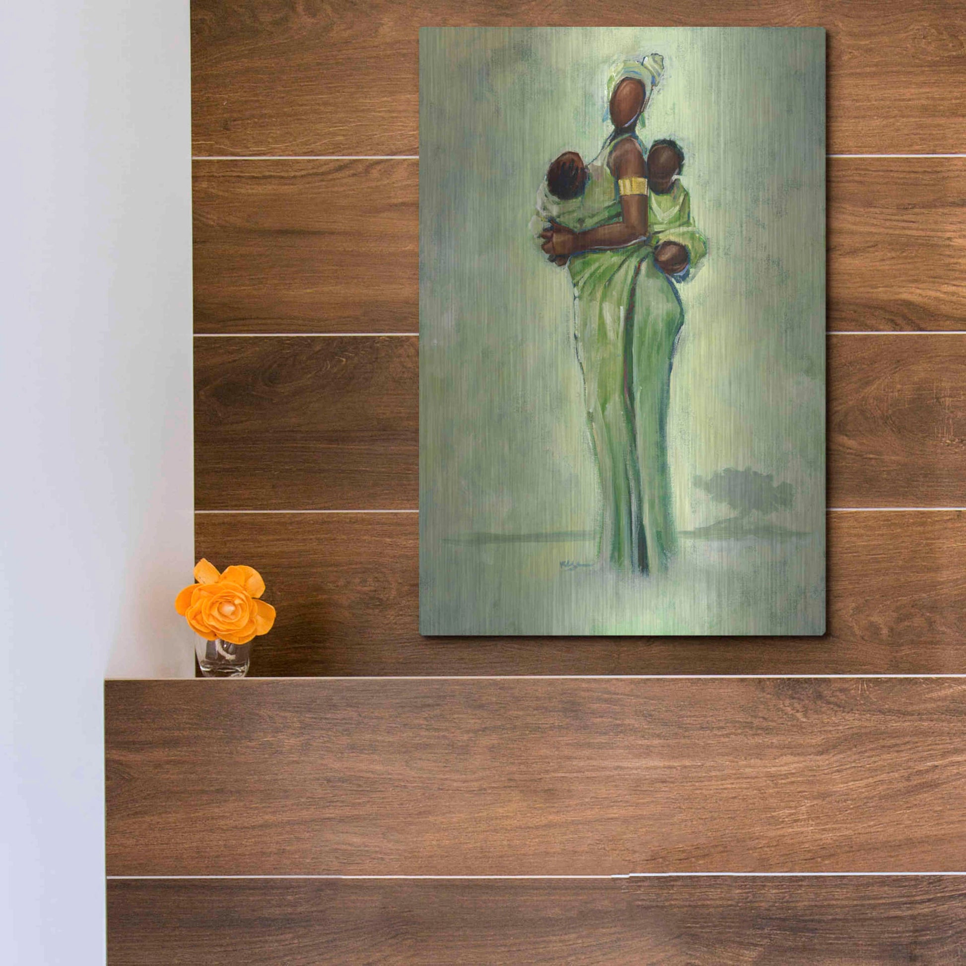 Luxe Metal Art 'Raising Two Nations' by Robert Jackson, Metal Wall Art,12x16