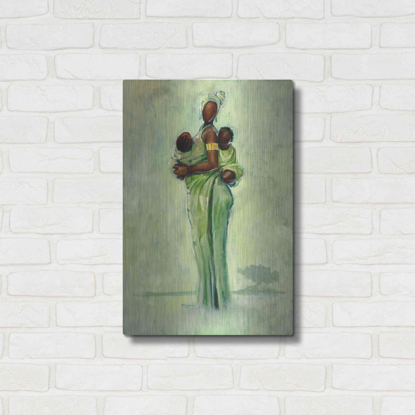 Luxe Metal Art 'Raising Two Nations' by Robert Jackson, Metal Wall Art,16x24