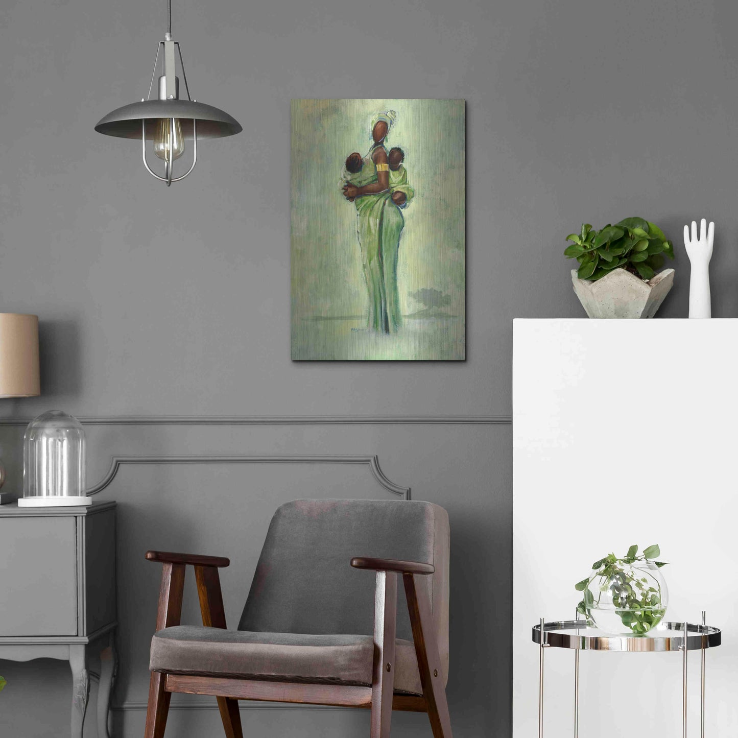 Luxe Metal Art 'Raising Two Nations' by Robert Jackson, Metal Wall Art,16x24