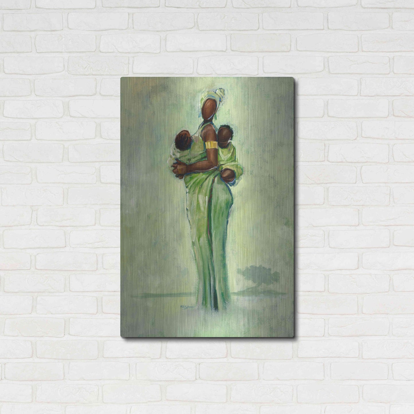 Luxe Metal Art 'Raising Two Nations' by Robert Jackson, Metal Wall Art,24x36