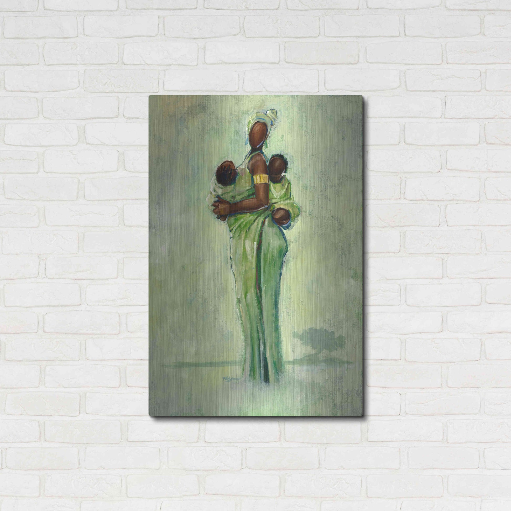 Luxe Metal Art 'Raising Two Nations' by Robert Jackson, Metal Wall Art,24x36